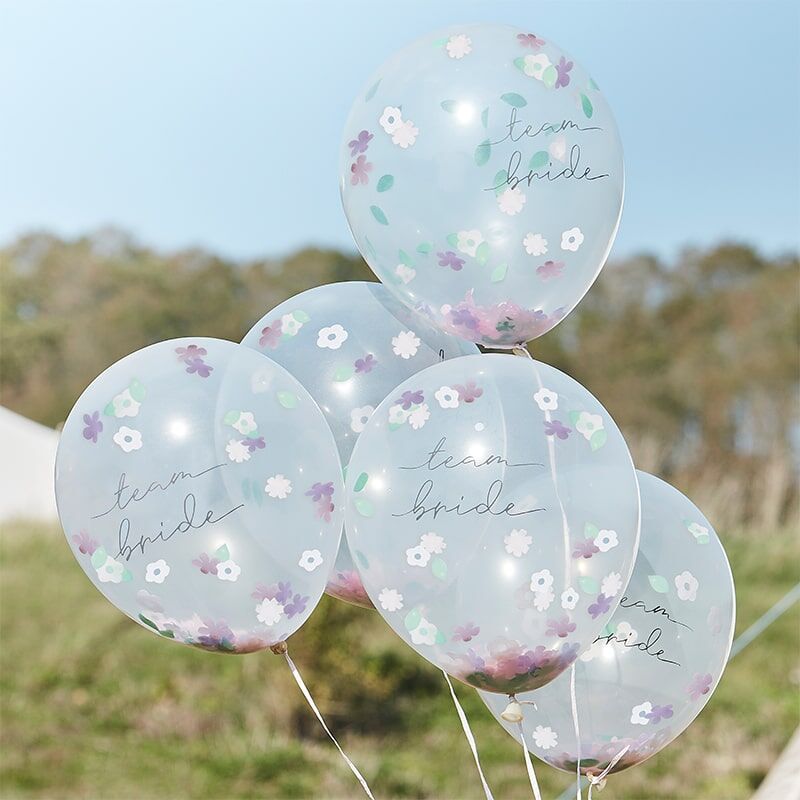 Boho Floral 'Team Hen' Party Balloons (Pack of 5) - The Hen Planner