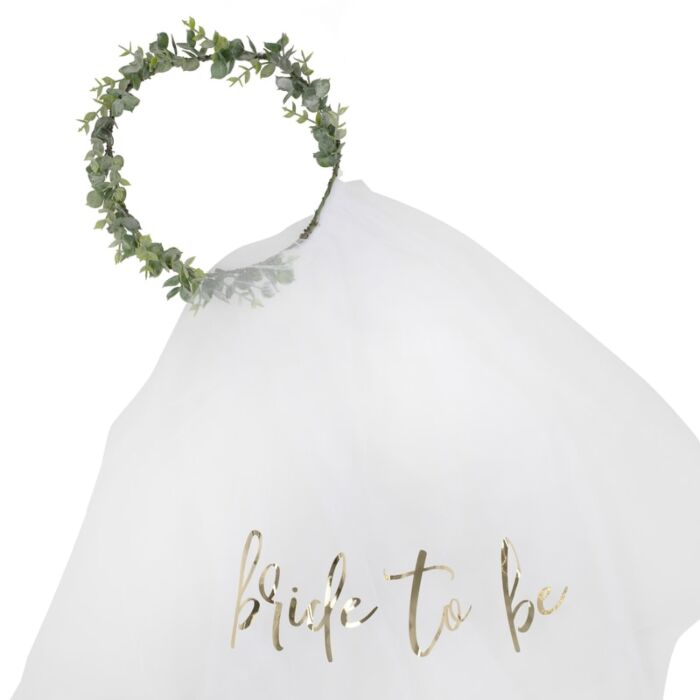 Botanical Bride to Be Hen Party Veil - The Hen Planner