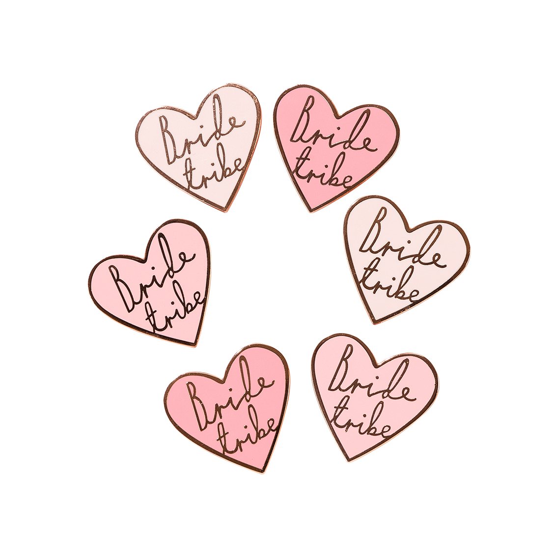 Bride Tribe Enamel Pin Blossom Badges (Pack of 6) - The Hen Planner