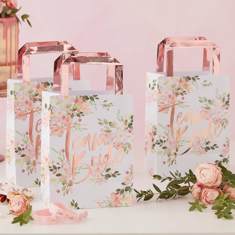 Floral Team Bride Hen Party Bags (Pack of 5) - The Hen Planner