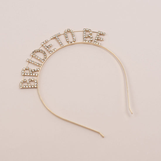 Gold Bride to be Headband - The Hen Planner