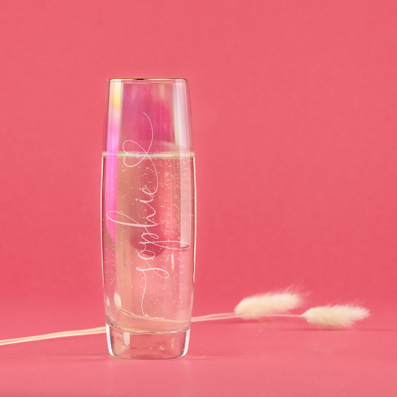 Iridescent Personalised Stemless Champagne Glass - The Hen Planner