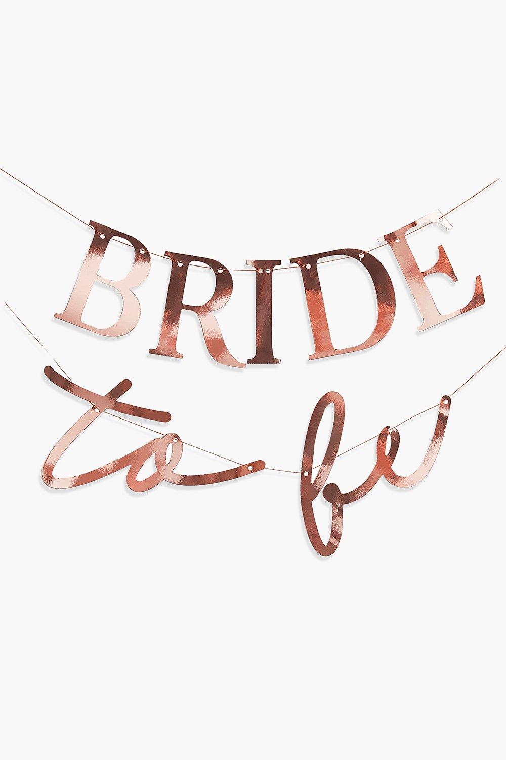 Rose Gold Bride To Be Banner - The Hen Planner