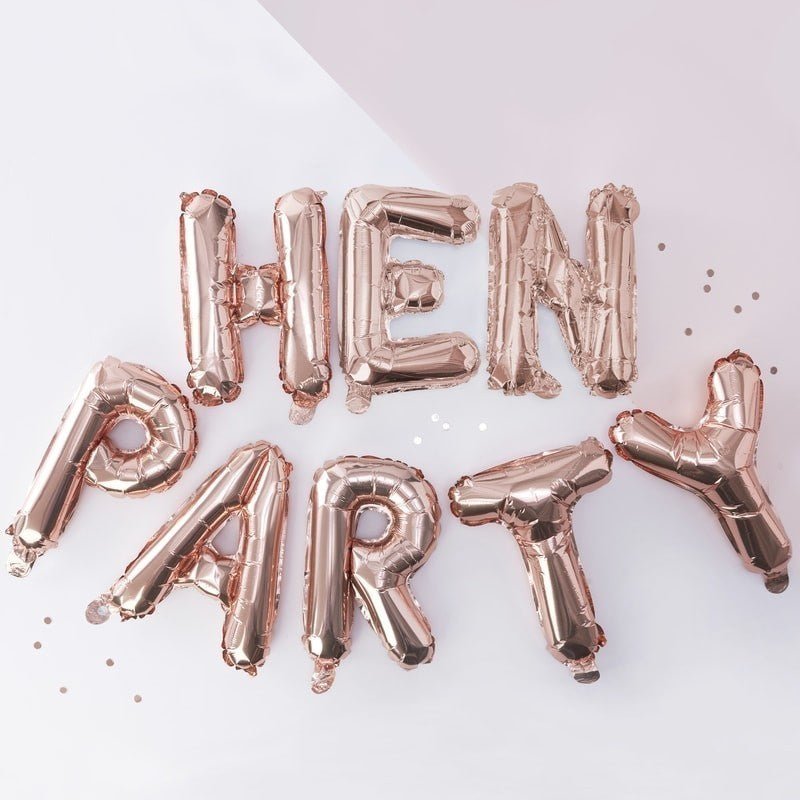 Rose Gold Hen Party Balloon (No Helium Needed) - The Hen Planner