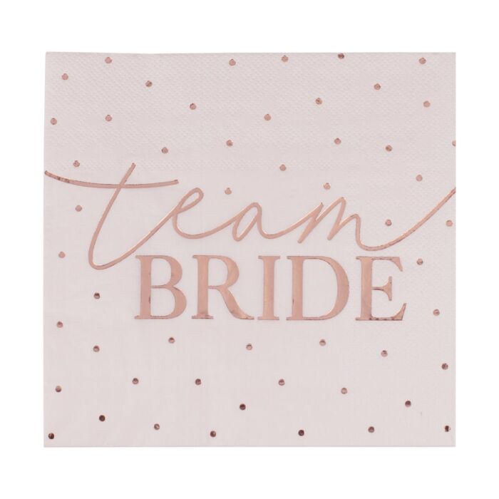 Rose Gold Team Bride Napkins - The Hen Planner