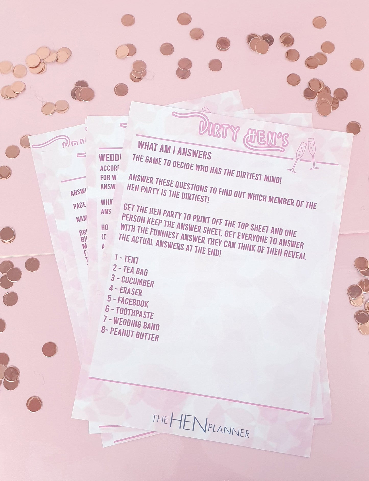 Virtual Hen Games Bundle (Dirty Hen's, Bride Trivia & Bride or Groom) - The Hen Planner