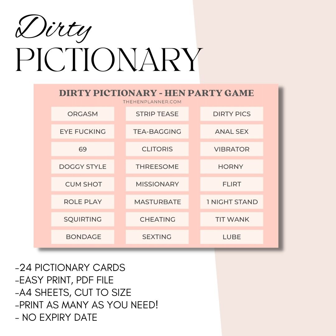 Dirty Pictionary: Naughty Hen Party Game - The Hen Planner