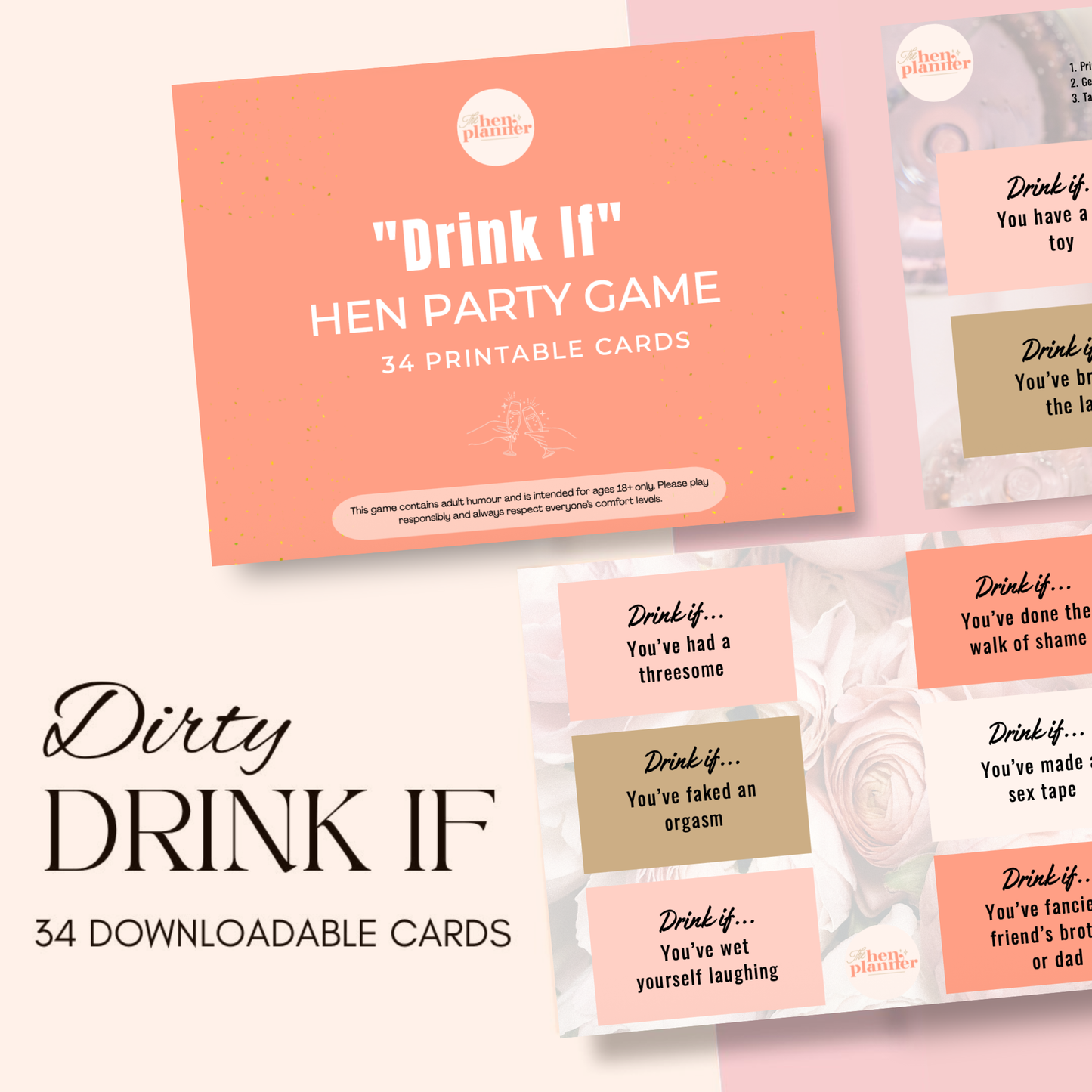 'Drink If' Hen Party & Bachelorette Drinking Game