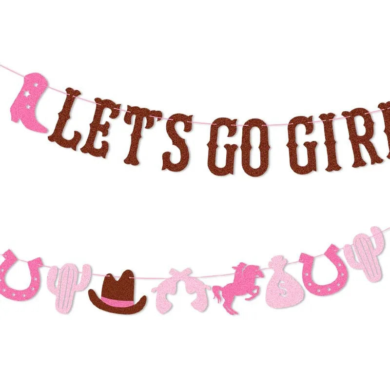 Let's Go Girls Banner | Cowgirl Theme