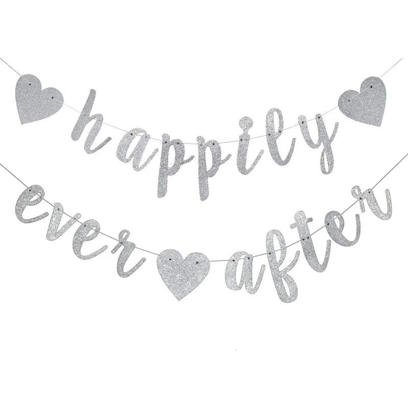 Happily Ever After Glitter Banner