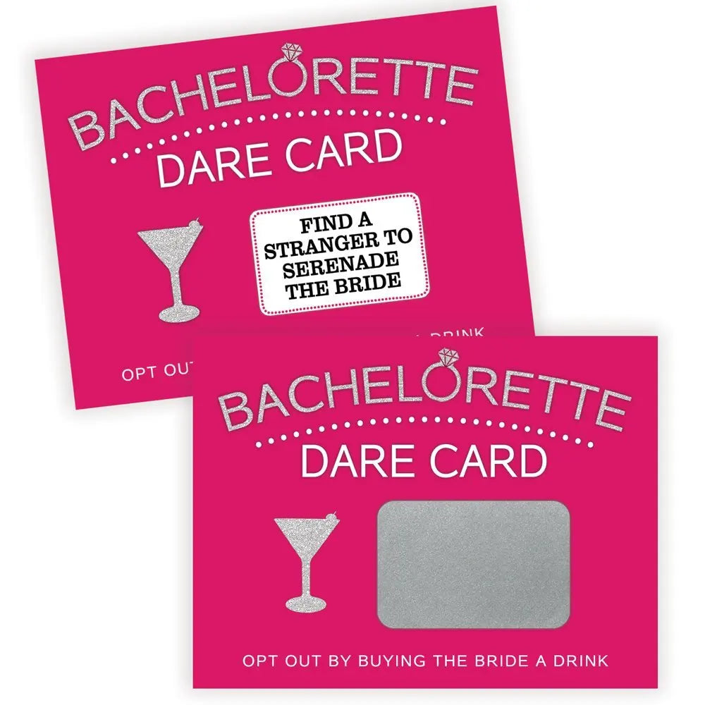 Bachelorette Dare Card Scratch Game – Hen Party Cards with Scratch Stickers (10–30 Cards)