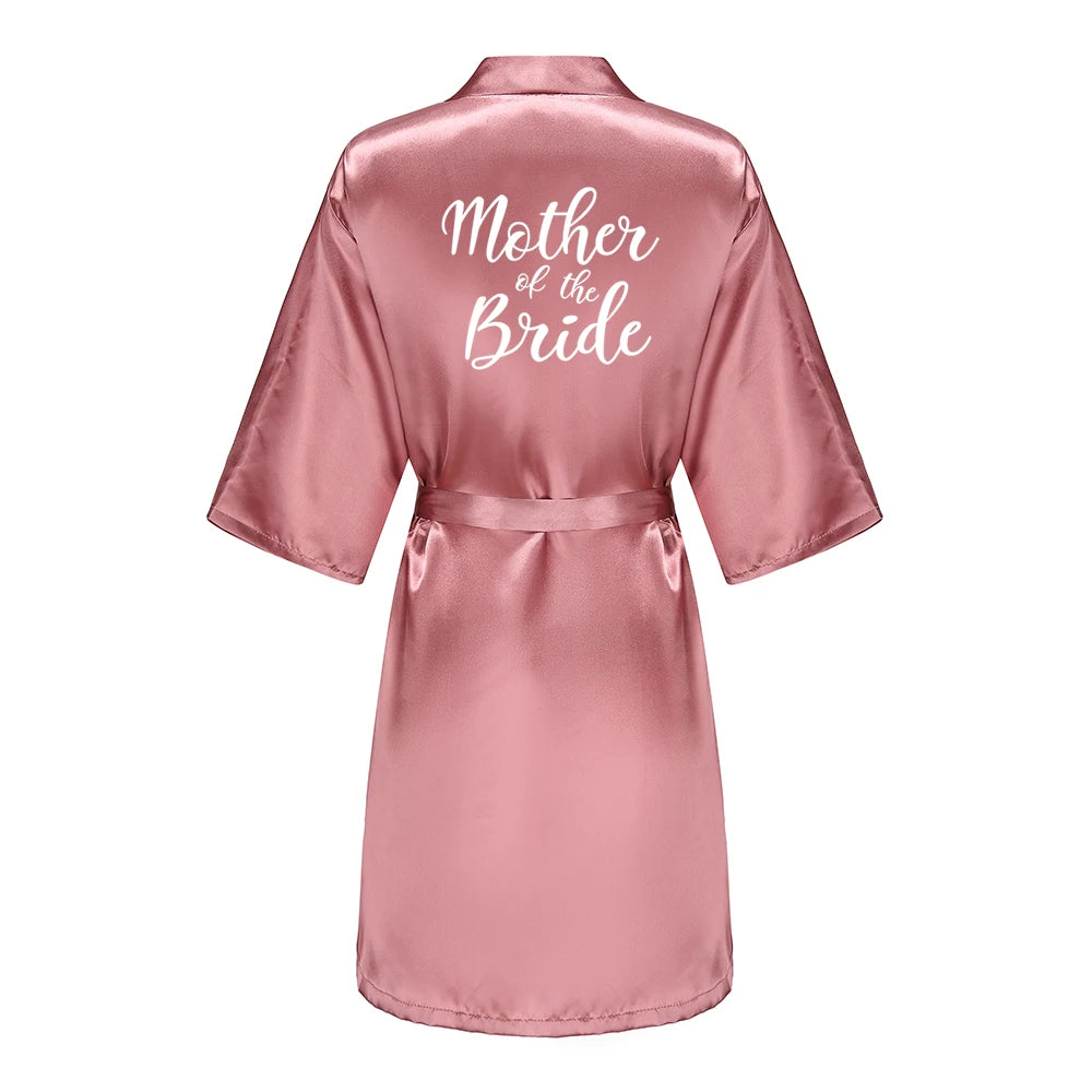 Satin Bridal Robe for Bride & Bridal Party | Bride, Bridesmaid, Team Bride & Bride Squad