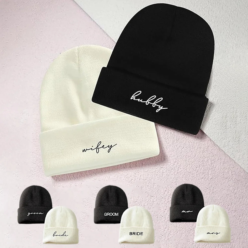 Bride Era Beanies Set for Couples - Mr & Mrs Wedding Gift