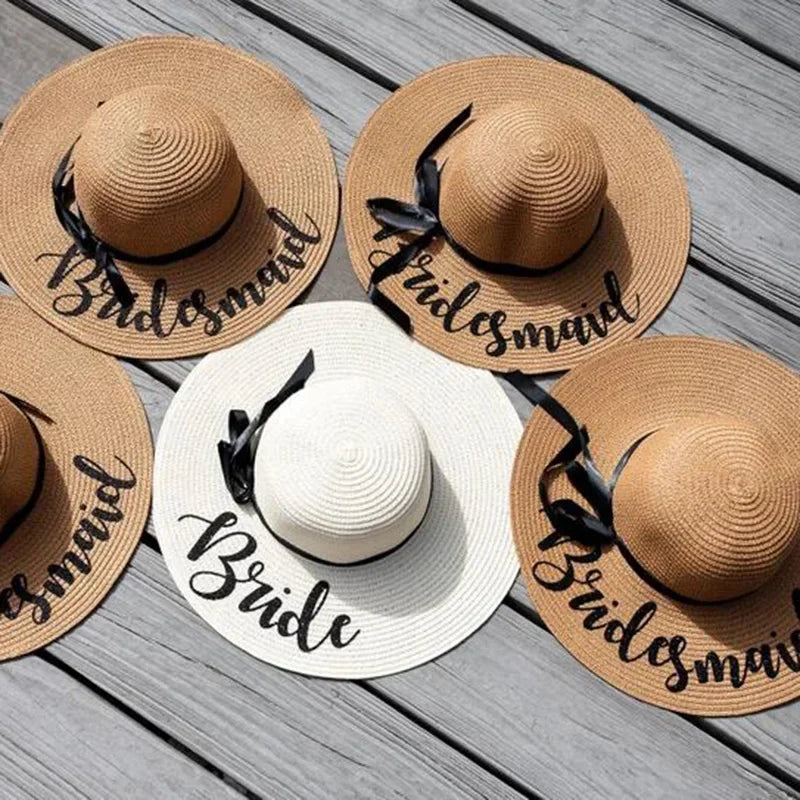 Bride or Bridesmaid Floppy Beach Hat