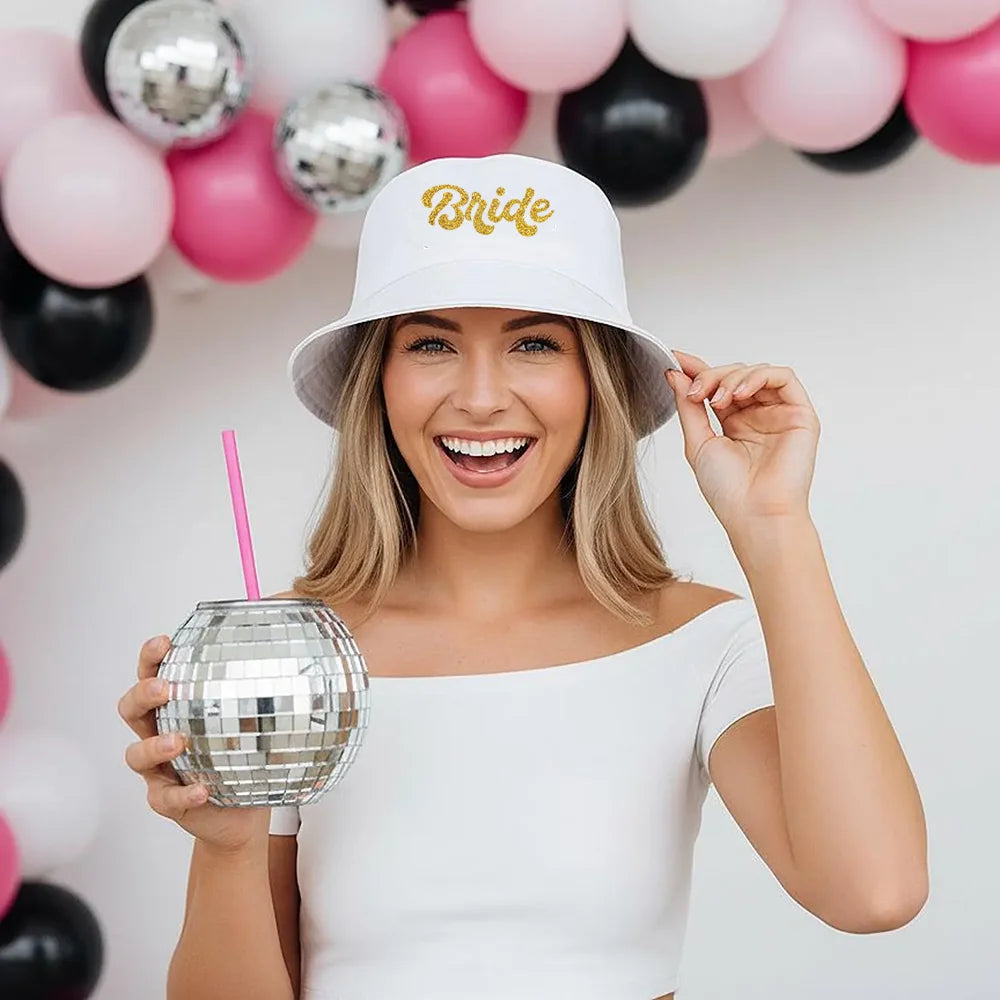 Bride White Bucket Hat