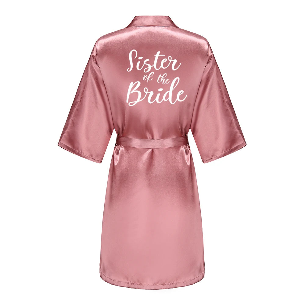 Satin Bridal Robe for Bride & Bridal Party | Bride, Bridesmaid, Team Bride & Bride Squad