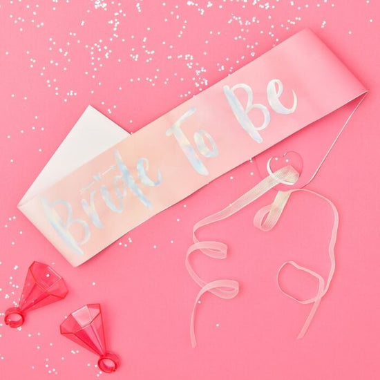 Bride To Be Pink Bride Tribe Party Sash - The Hen Planner
