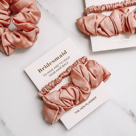 Bridesmaid Proposal Scrunchie (Real 19 Momme Silk) - The Hen Planner