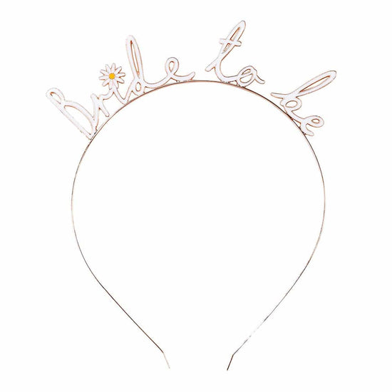 Load image into Gallery viewer, Floral Bride To Be Blossom Rose Gold Headband - The Hen Planner
