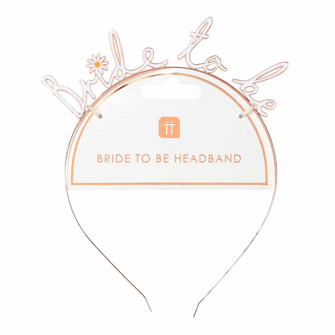 Load image into Gallery viewer, Floral Bride To Be Blossom Rose Gold Headband - The Hen Planner
