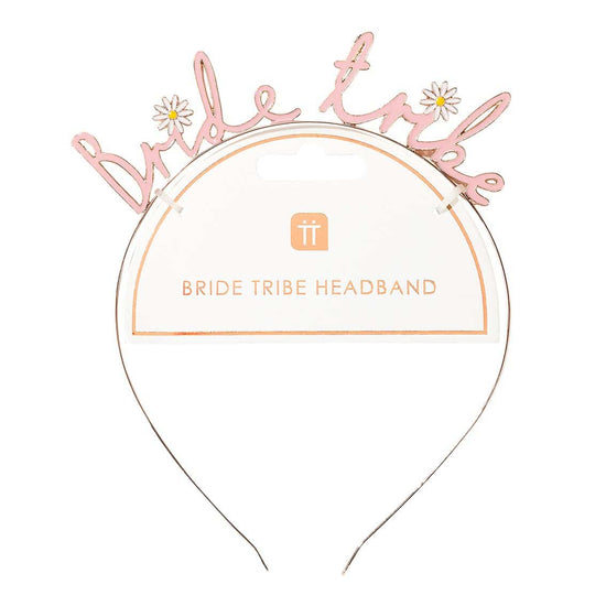 Load image into Gallery viewer, Floral Bride Tribe Blossom Rose Gold Headband - The Hen Planner
