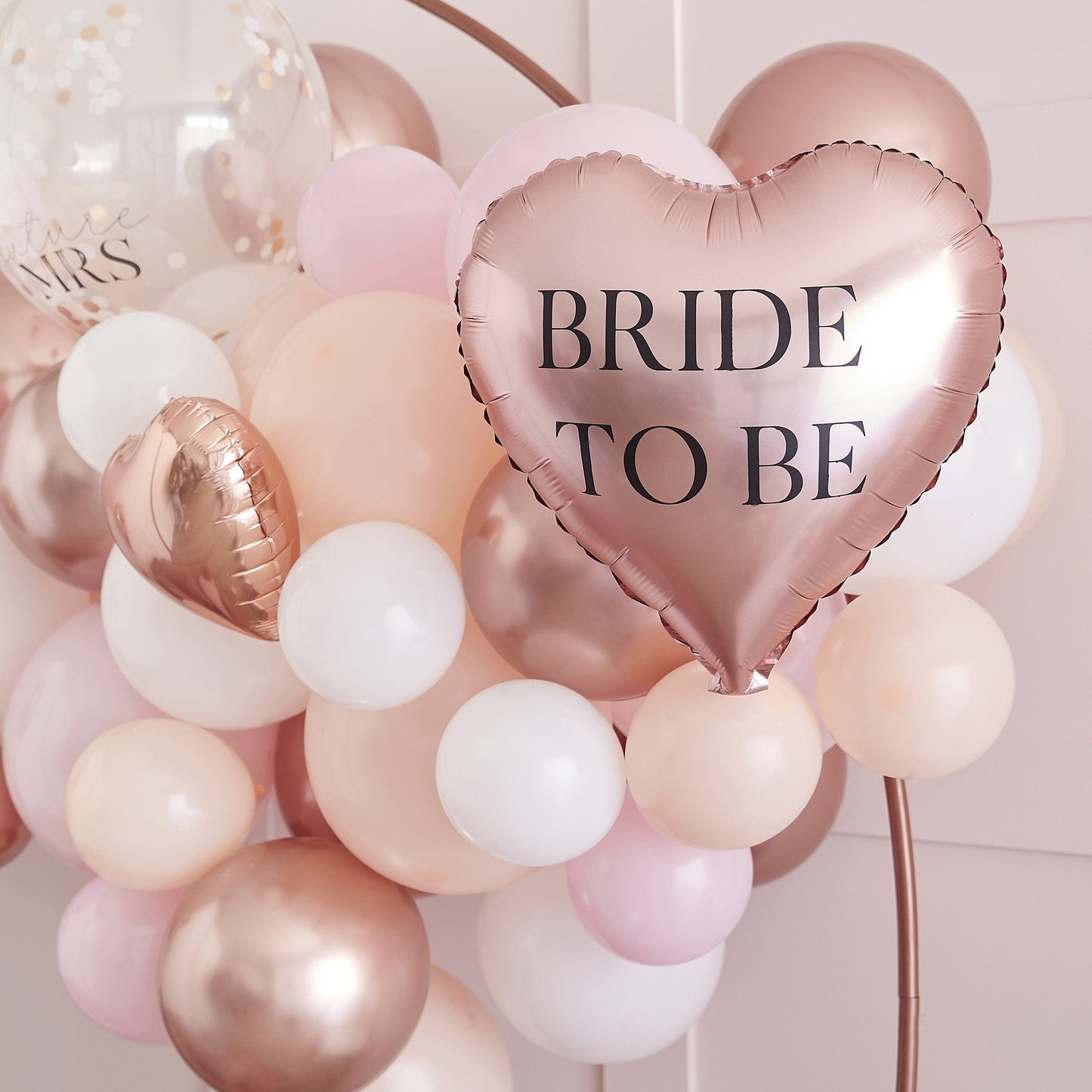 Hen Party Balloon Arch Kit Pink, White Peach & Rose - The Hen Planner