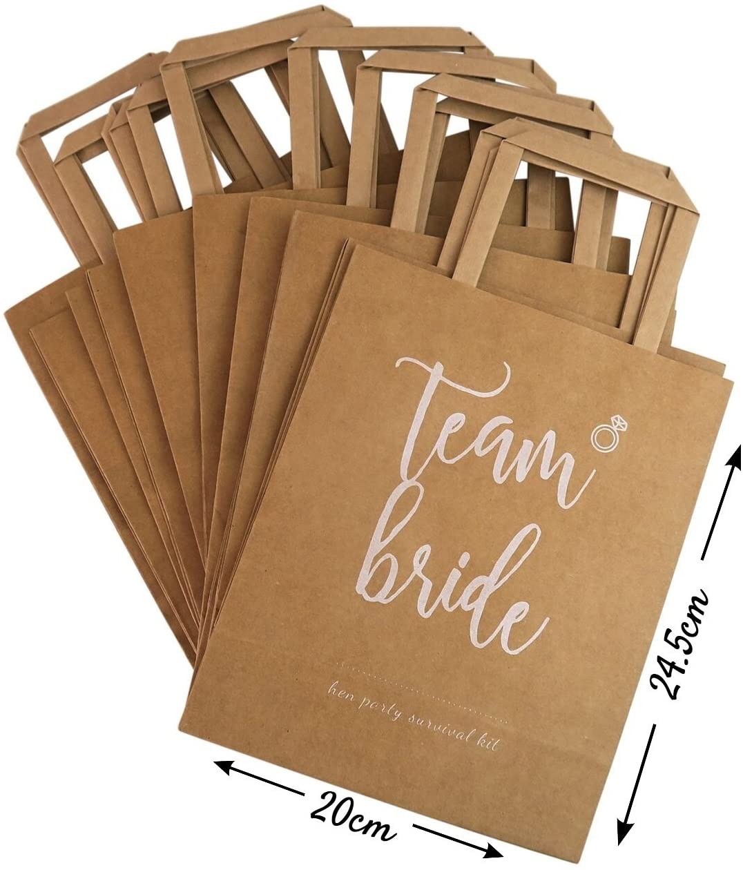 Pack of 5 Hen Party Bags with 'Team Bride' Text - The Hen Planner