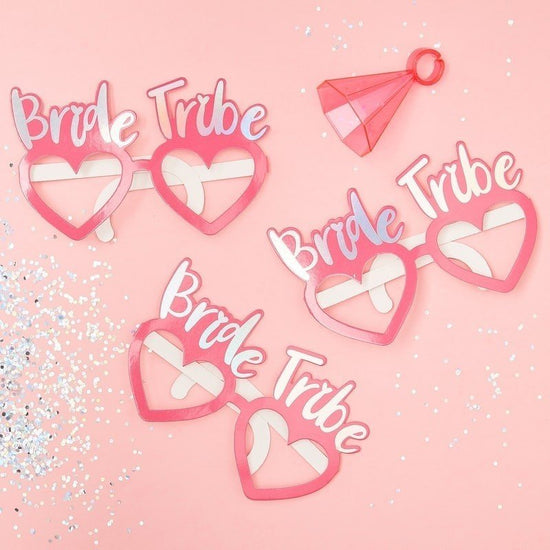 Pink Bride Tribe Heart Sunglasses - The Hen Planner