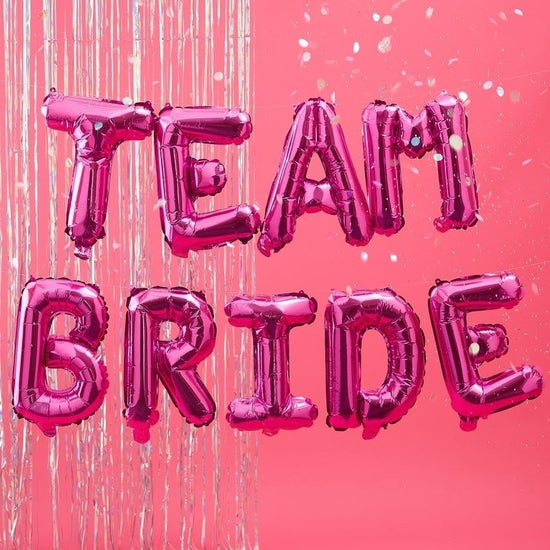 Pink Team Bride Balloon Banner - The Hen Planner