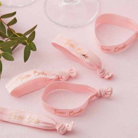 Pink Team Bride Wristbands (Pack of 5) - The Hen Planner