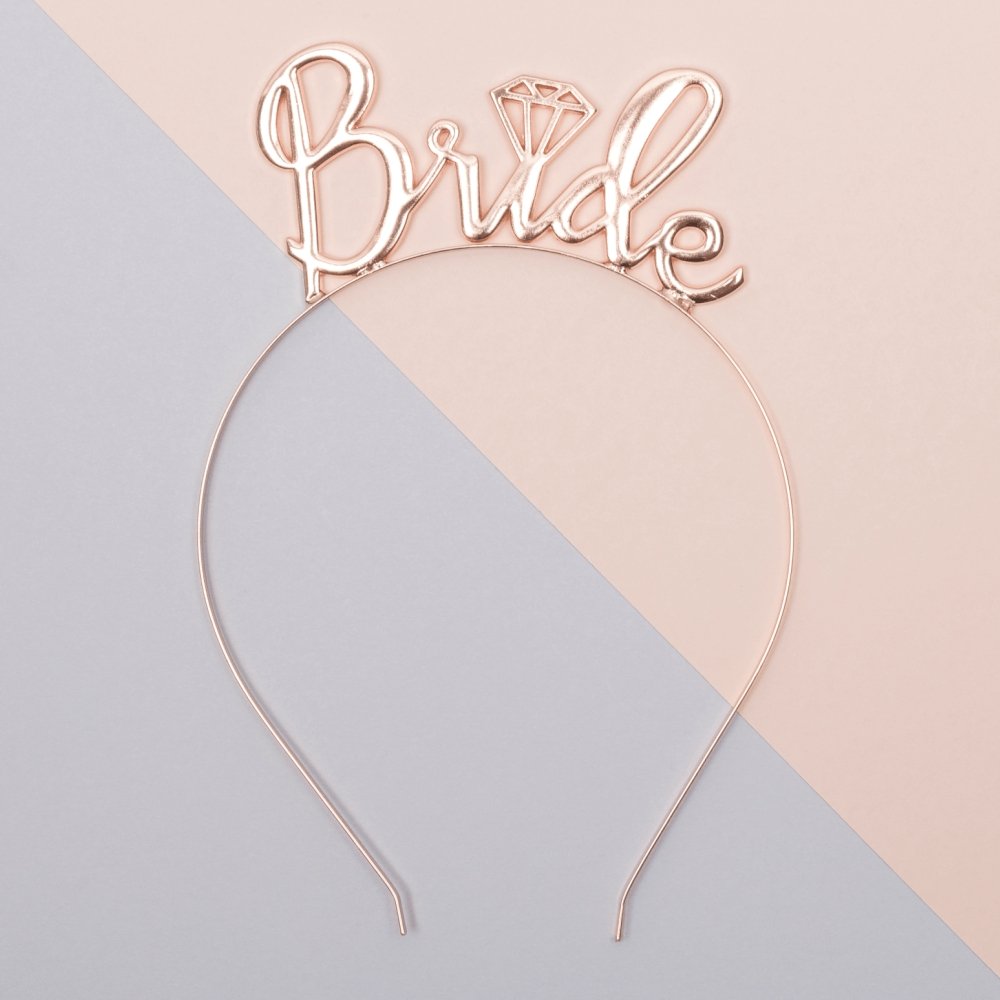 Load image into Gallery viewer, Rose Gold Bride Hairband - The Hen Planner
