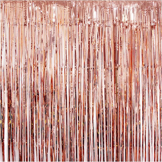 Rose Gold Foil Curtain Backdrop - The Hen Planner