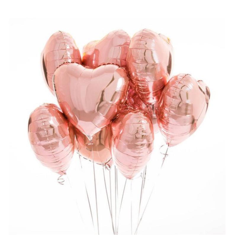 Rose Gold Heart Balloons - The Hen Planner