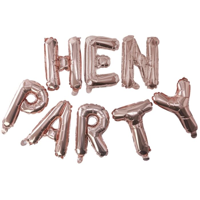 Load image into Gallery viewer, Rose Gold Hen Party Balloon (No Helium Needed) - The Hen Planner
