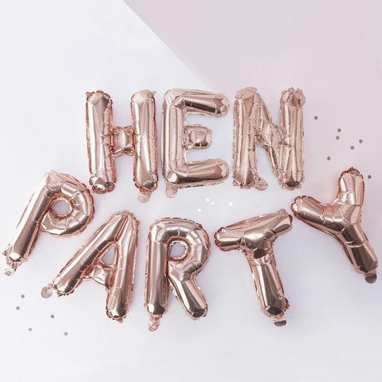 Rose Gold Hen Party Balloon (No Helium Needed) - The Hen Planner